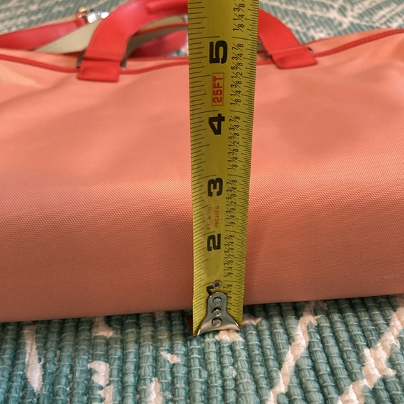 TUMI Laptop Case. Vibrant 2 tone orange/cantalope colors. Shoulder strap. EUC. - Picture 4 of 16